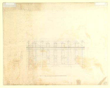 Design for the Exterior Façade of the Country House of Monsieur Blaney, Belleville (recto); Design for façade (verso) MET DP819306