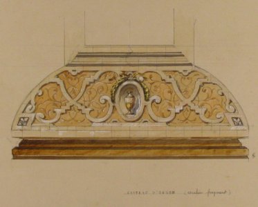 Design for the decoration of the stairway in the Chateau d'Ognon of M. deMachy (Oise, France) MET 67.827.171