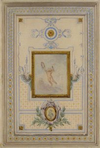 Design for the painted decoration of a ceiling with the monogram- AS MET 67.827.210