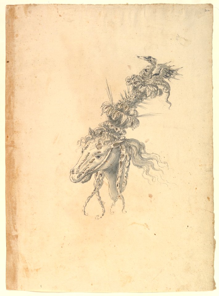 Design for the Headdress of a Horse Crowned by a Small Dragon MET DP824420