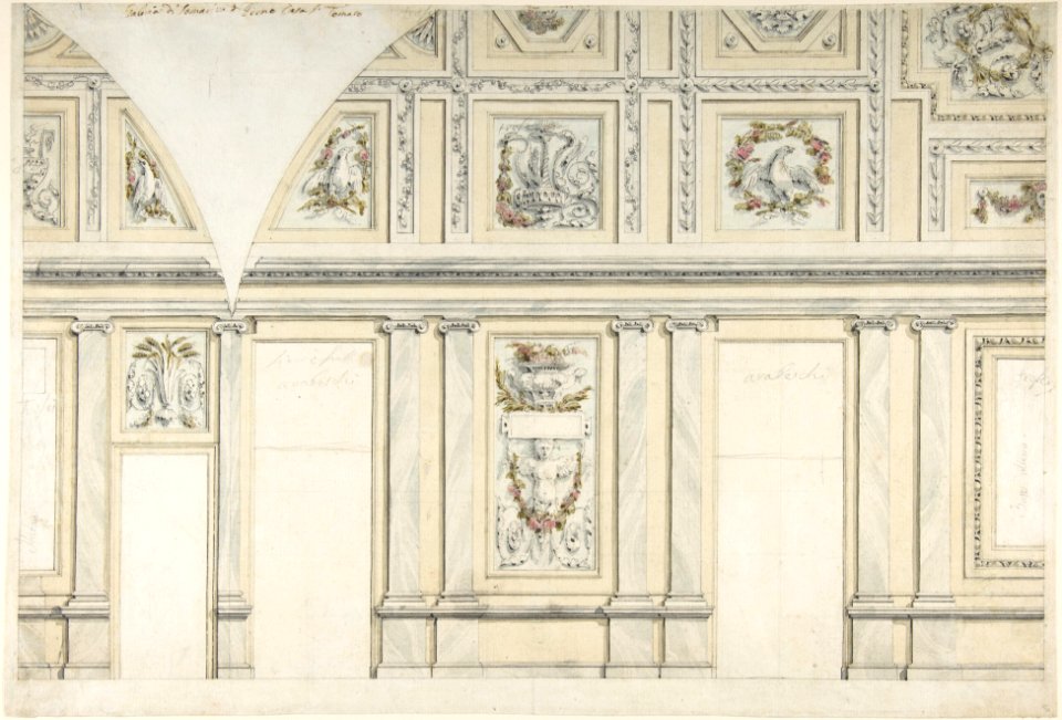 Design for the Interior of a Gallery of a Palace MET DP801439