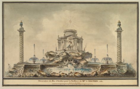 Design for the Fireworks Display in Paris for the Birth of the Dauphin in 1781 MET DP819338