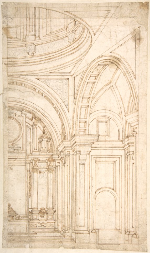 Design for the Interior of the East End of a Church MET DP800065