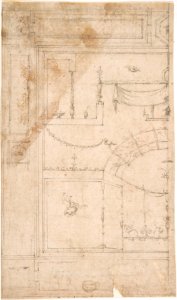 Design for the Decoration of a Wall with Grotteschi in the Antique-Style MET DP801904