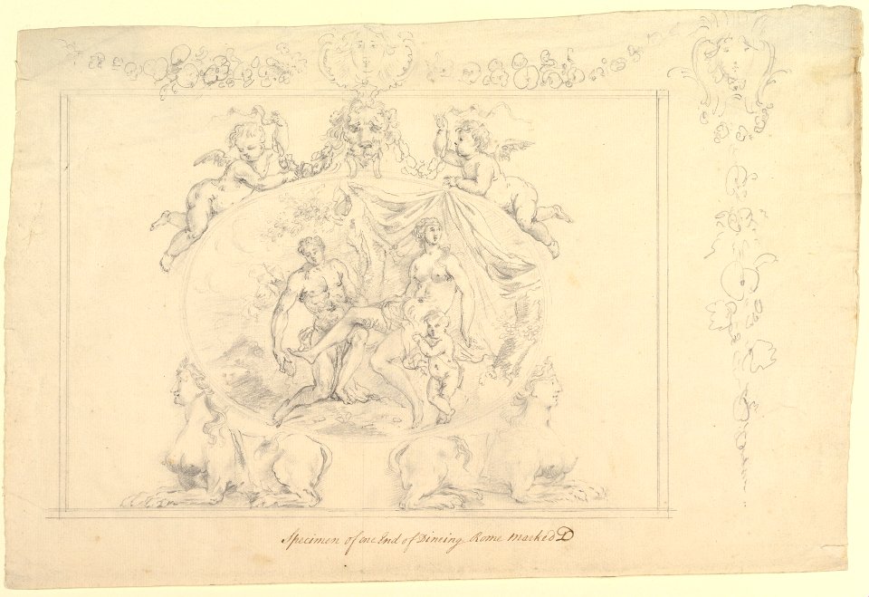 Design for the painting, Mars, Venus & Cupid for the Dining Room at Kirtlington Park, Oxfordshire MET DP821068