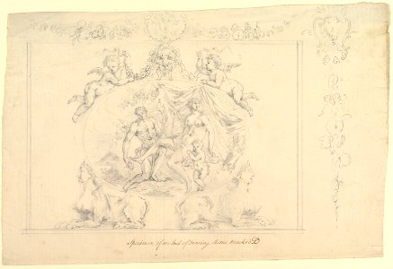 Design for the painting, Mars, Venus & Cupid for the Dining Room at Kirtlington Park, Oxfordshire MET DP821068