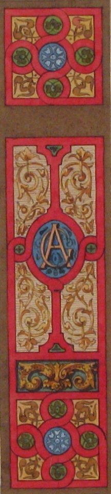 Design for the painted decoration of a wall of ceiling panel monogrammed "CA" MET 67.827.209