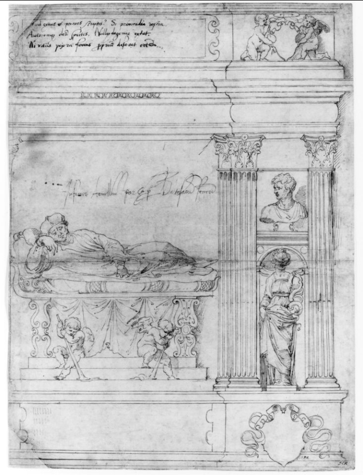 Design for the Right-hand Section of the Tomb of Cardinal Francesco Armellini MET 269529