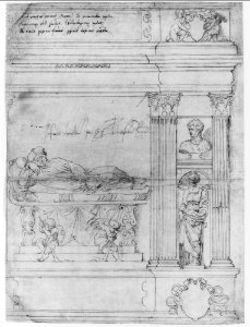 Design for the Right-hand Section of the Tomb of Cardinal Francesco Armellini MET 269529