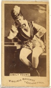 Emily Young, from the Actors and Actresses series (N45, Type 1) for Virginia Brights Cigarettes MET DP830117