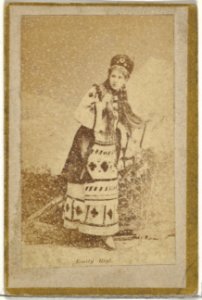 Emily Rigl, from the Actresses and Celebrities series (N60, Type 2) promoting Little Beauties Cigarettes for Allen & Ginter brand tobacco products MET DP839498