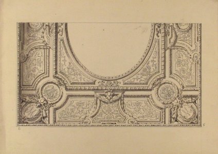Design for the painted decoration of a ceiling with the monogram- M MET 67.827.211