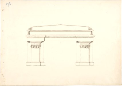 Design for a Desk with Classical Ornament MET DP807272