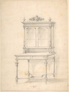 Design for a Desk with Cabinet MET DP808358