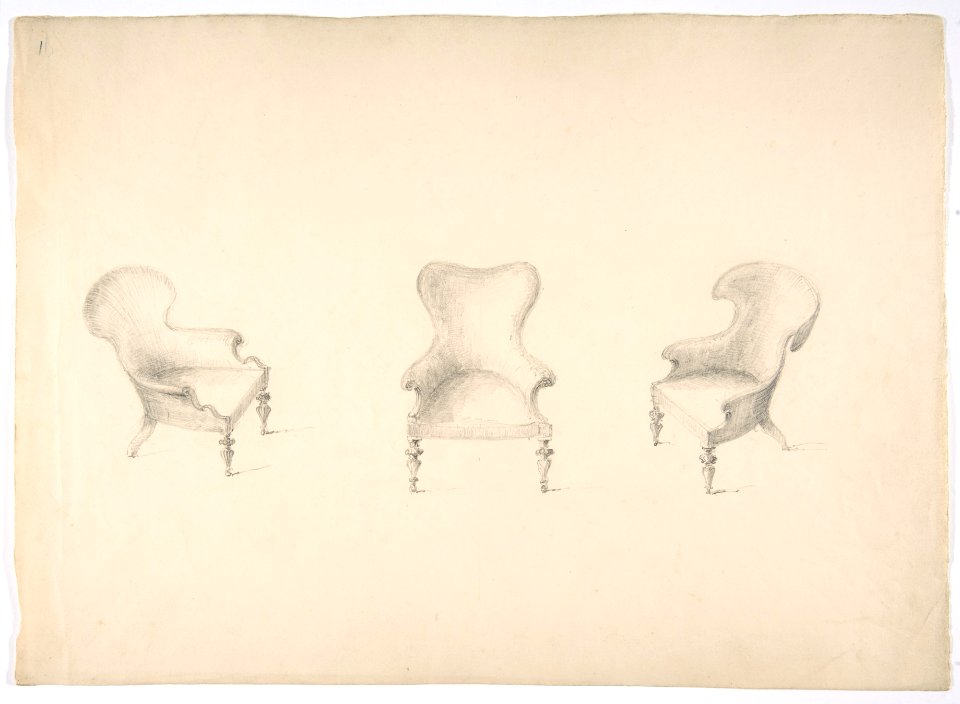 Design for Three Low Uphostered Arm Chairs MET DP807177