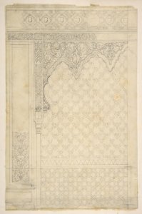 Design for the decoration of a wall in Islamic motifs MET DP811221
