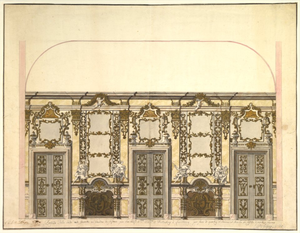 Design for the Salon of the Pleasure Pavilion, Favorita, at Ludwigsburg, 1718 MET DP820304