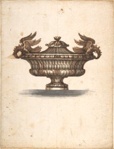 Design for a Covered Urn with Two Eagles MET DP808512