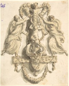 Design for a Door-Knocker (?) With Two Nymphs MET DP803178