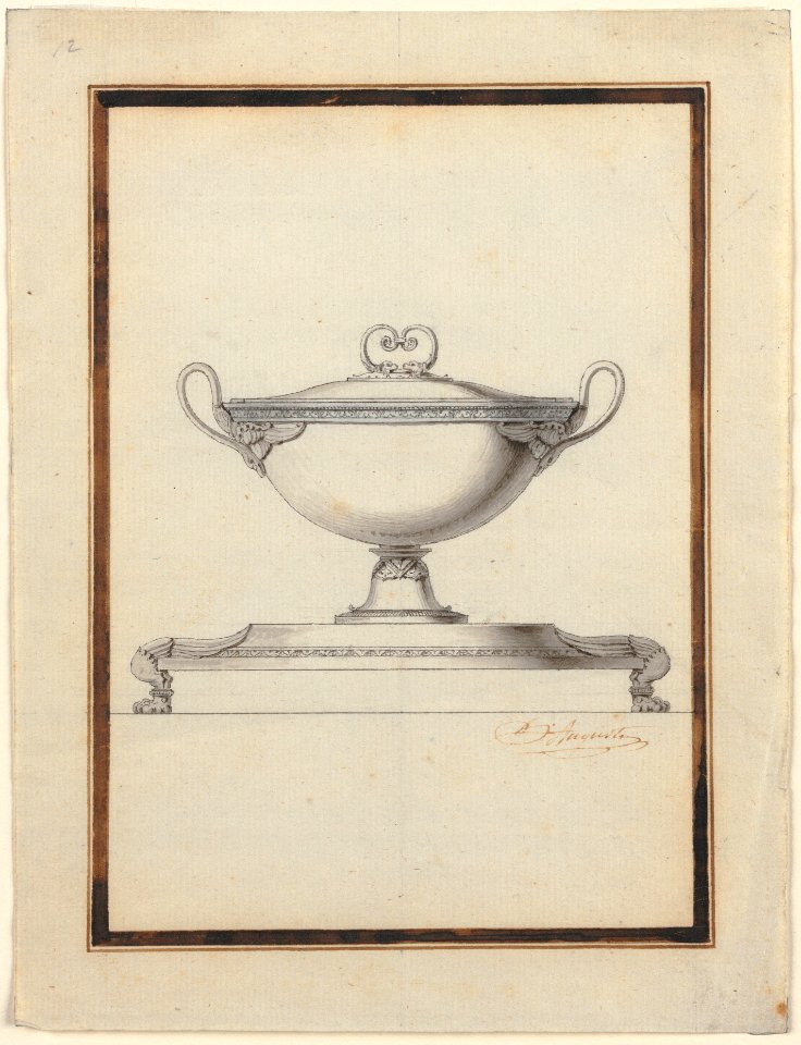 Design for a Covered Tureen on a Footed Stand MET DP102703