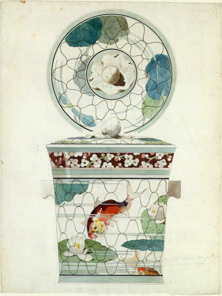 Design for a Covered Dish in the "Service au Filet" (Fish Net Ware), Maison J. Vieillard et Cie, Bordeaux MET DT8580