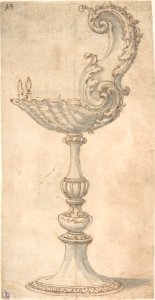 Design for a Cup or Reliquary Composed of a Shell and S-Volute. MET DP809731