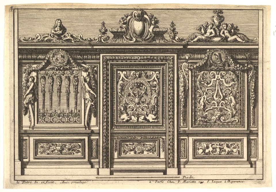 Design for a Choir Screen with Two Variants, from- Clôtures de chapelles MET DP829072