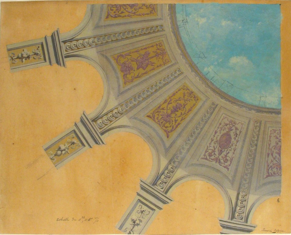 Design for a decorated dome in the Peruviez residence, Belgium MET 67.827.160