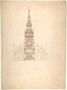 Design for a Church in the Decorated Style, Perspective MET DP806367
