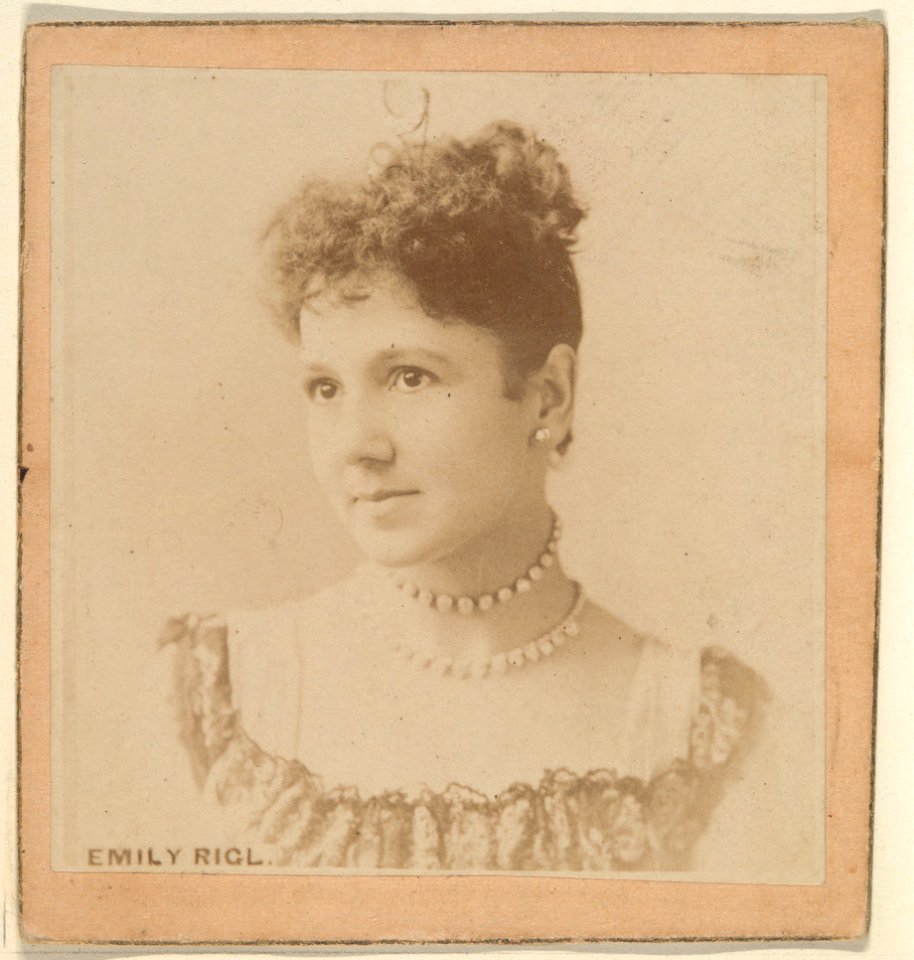 Emily Rigl, from the Actresses series (N246), Type 2, issued by Kinney Brothers to promote Sporting Extra Cigarettes MET DP860084
