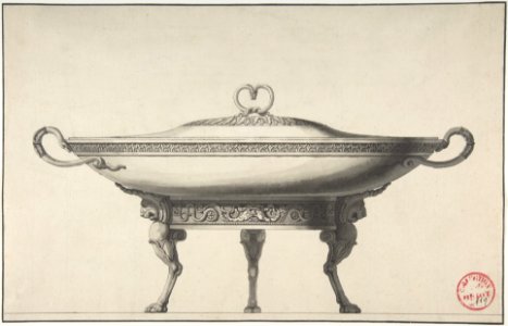 Design for a Covered Footed Serving Dish MET DP809501