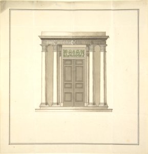 Design for a Doorway with a Portico in the Classical Style MET DP804751