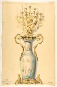 Design for a Chinese-Style Porcelain Candelabra MET DP812470