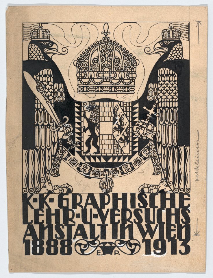 Design for a cover or title page for the 25th anniversary publication of the Viennese Graphic Design School (1888-1913) MET DP864085