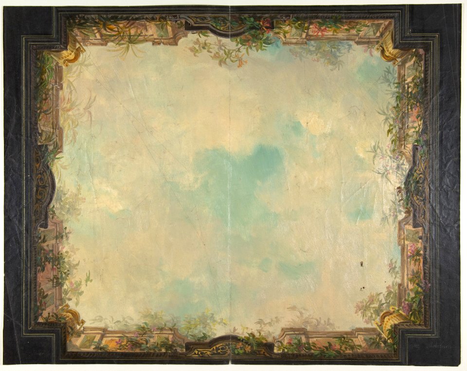 Design for a decorated ceiling in a house on the rue Matignon MET DP811131