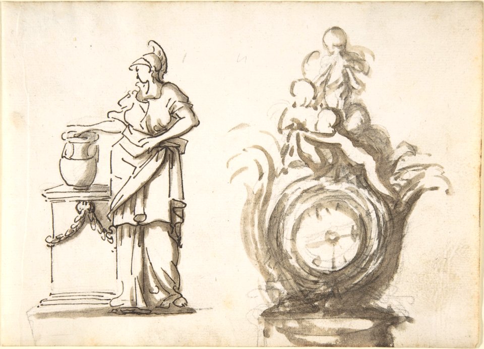 Design for a Clock with a Classical Female Figure MET DP808850