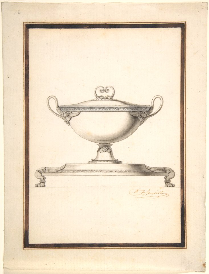 Design for a Covered Tureen on a Footed Stand MET DP805002