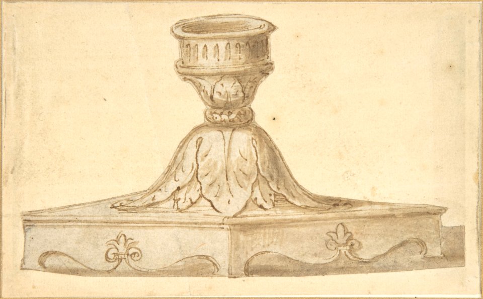 Design for a Decorated Base of a Candlestick Holder MET DP803143