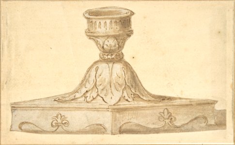 Design for a Decorated Base of a Candlestick Holder MET DP803143