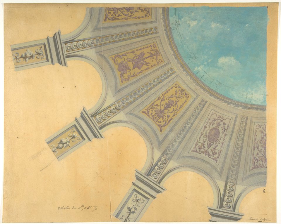 Design for a decorated dome in the Peruviez residence, Belgium MET DP811130