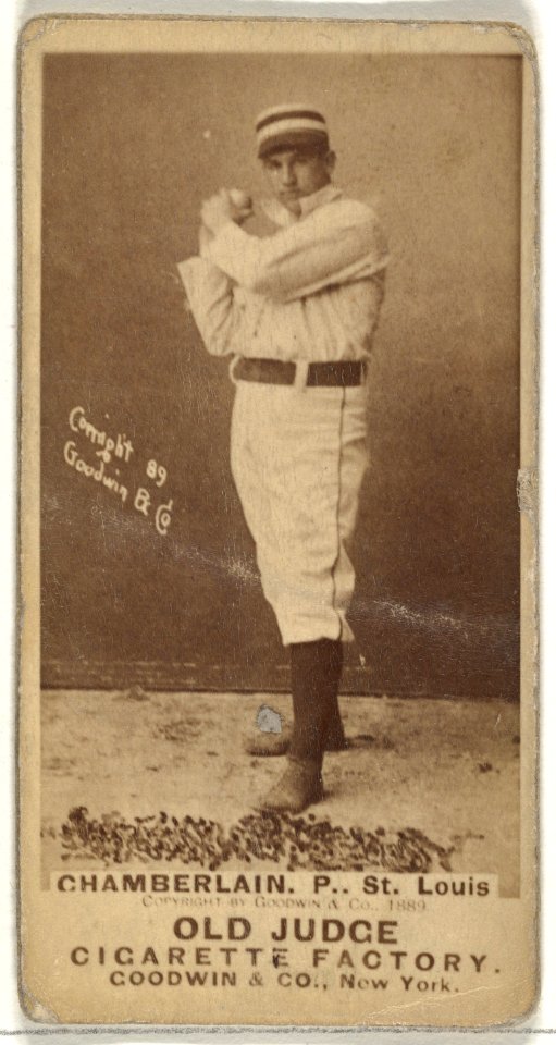 Elton P. "Ice Box" Chamberlain, Pitcher, St. Louis Browns, from the Old Judge series (N172) for Old Judge Cigarettes MET DP846037