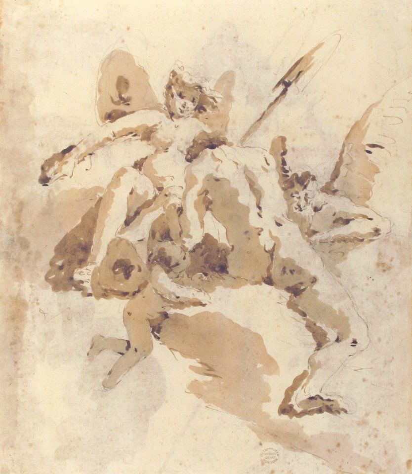 Design for a Ceiling (recto); Bearded Man Standing (verso) MET 80.3.372 RECTO