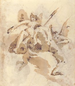 Design for a Ceiling (recto); Bearded Man Standing (verso) MET 80.3.372 RECTO