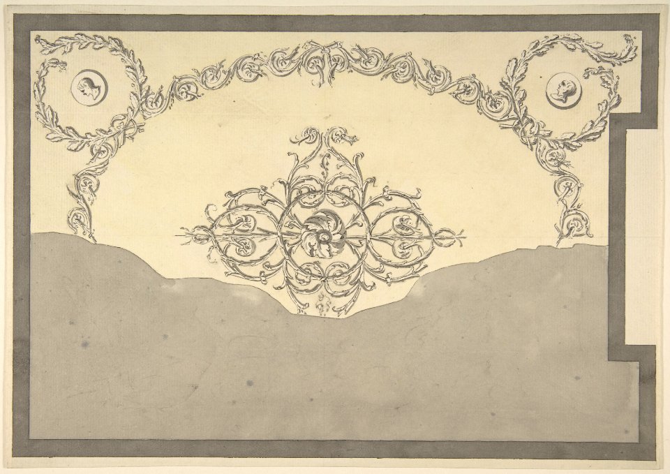 Design for a Chimneypiece with a Classical Cornice, for Ampthill Park, Bedfordshire, Dining Room MET DP800995
