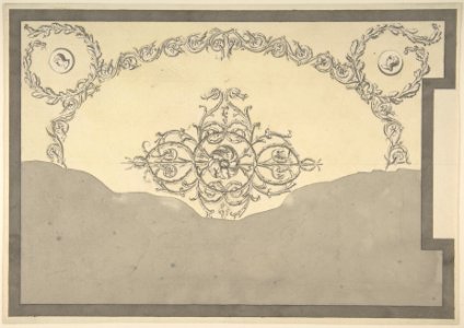 Design for a Chimneypiece with a Classical Cornice, for Ampthill Park, Bedfordshire, Dining Room MET DP800995