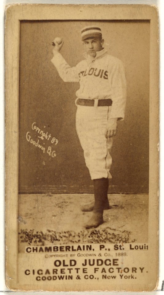 Elton P. "Ice Box" Chamberlain, Pitcher, St. Louis Browns, from the Old Judge series (N172) for Old Judge Cigarettes MET DP846036