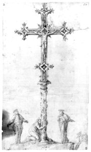Design for a Crucifix with the Virgin Mary, Saint Mary Magdalen, and Saint John MET 271605