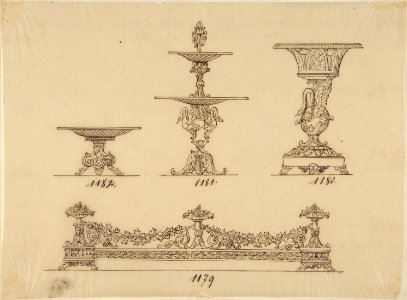 Design for a Compote Dish, a Server and an Urn MET DP809241