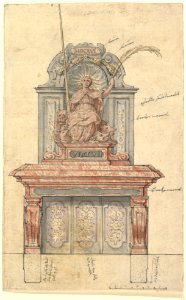Design for a Chimneypiece with a Personification of Virtue MET DP821570