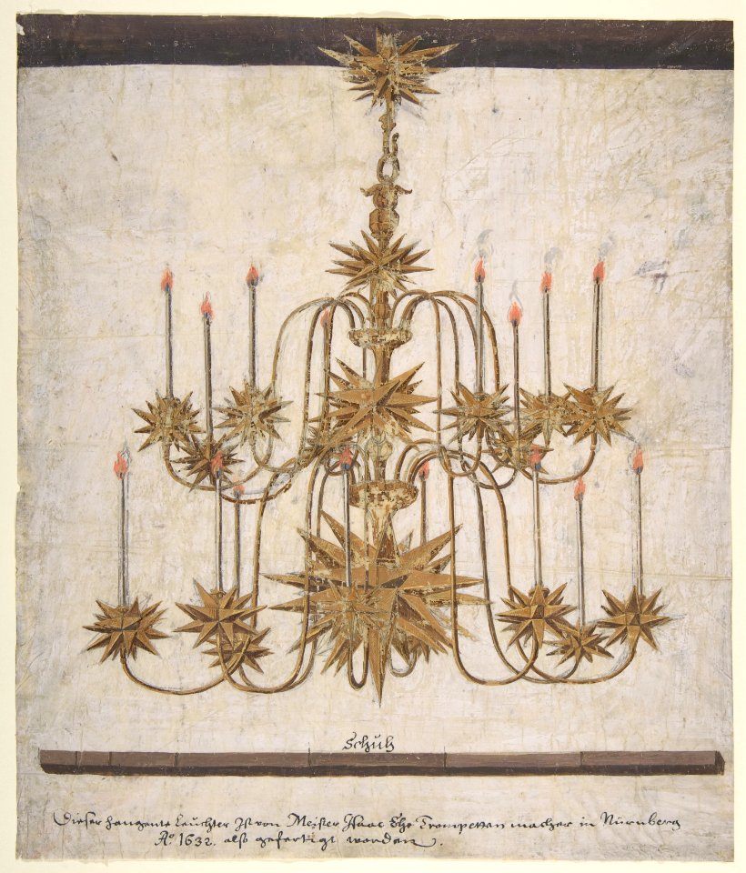 Design for a Chandelier with Sixteen Candles MET DP802911